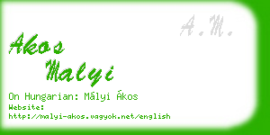 akos malyi business card